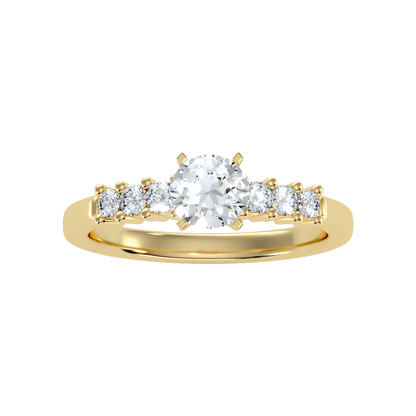 Amazed Solitaire Ring In 925 Sterling Silver - Ten