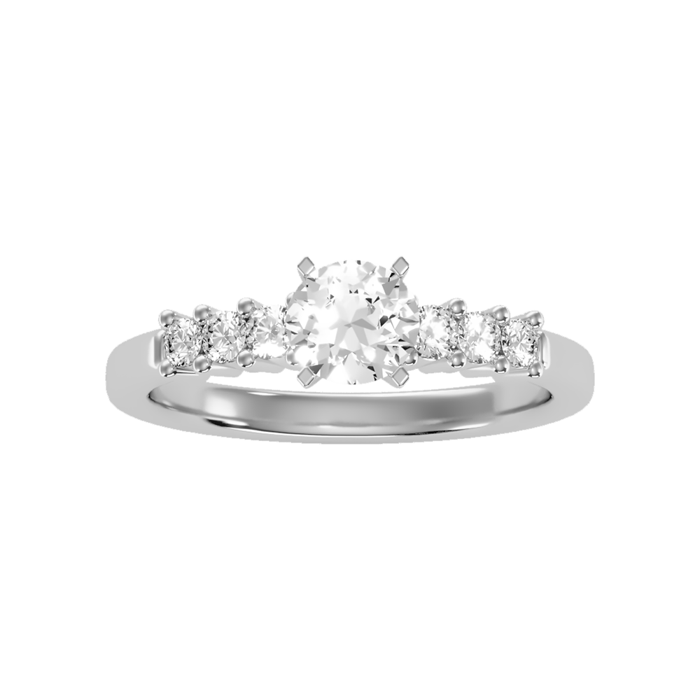 Amazed Solitaire Ring In 925 Sterling Silver - Six