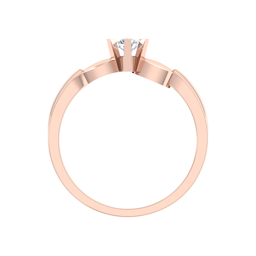 Amazing Hoop Solitaire Ring In 925 Sterling Silver - Two