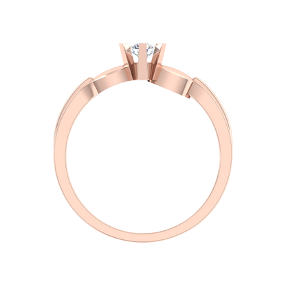 Amazing Hoop Solitaire Ring In 925 Sterling Silver - Two
