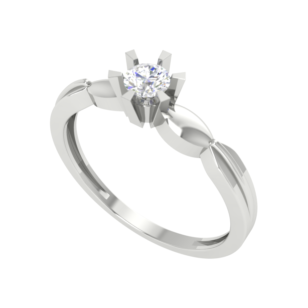 Amazing Hoop Solitaire Ring - Five