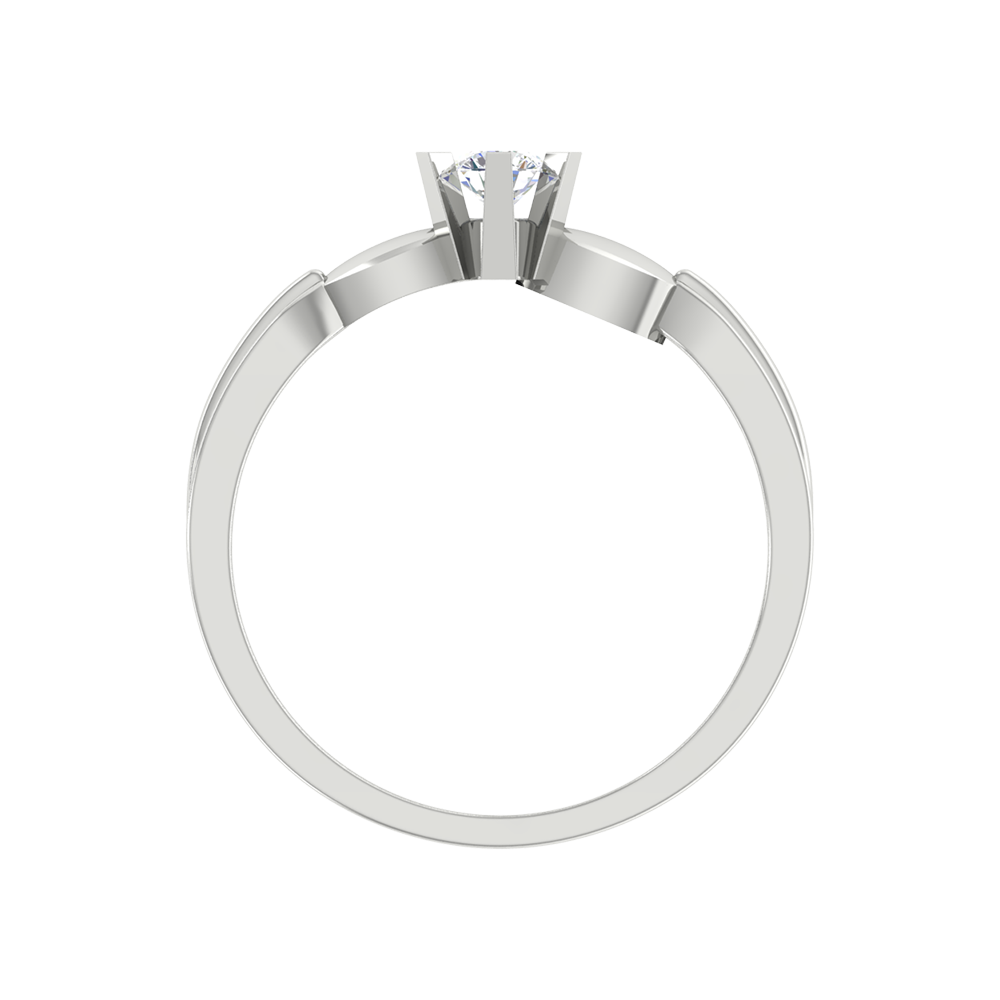 Amazing Hoop Solitaire Ring In 925 Sterling Silver - Eight