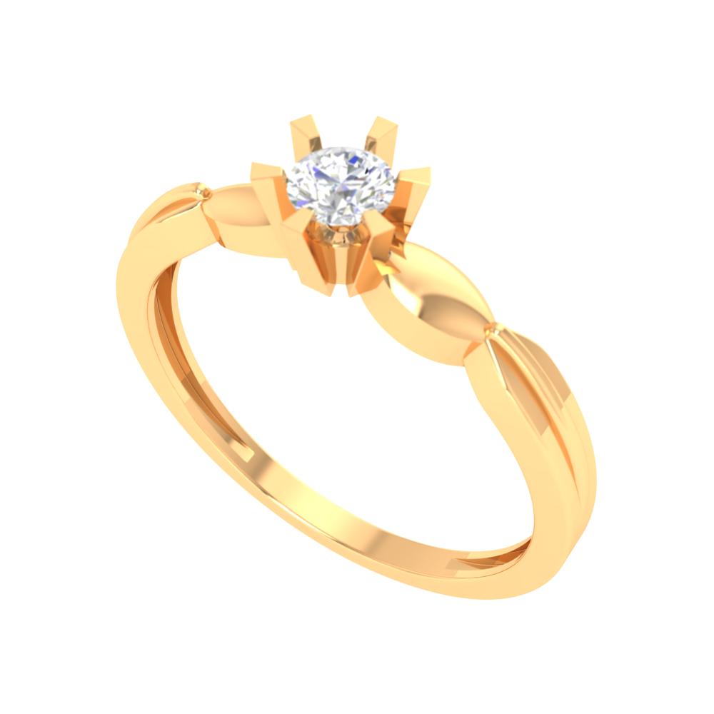 Amazing Hoop Solitaire Ring In 925 Sterling Silver - Nine