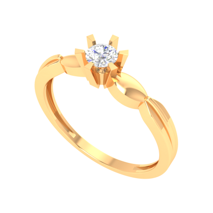 Amazing Hoop Solitaire Ring - Nine