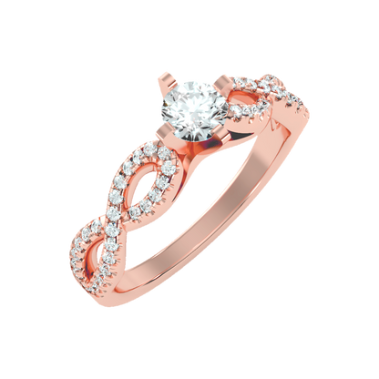 Amazing Solitaire Ring In 925 Sterling Silver - Two