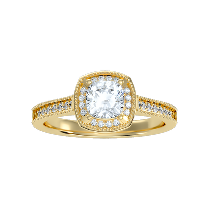 Amy Diamond Halo Ring - Ten