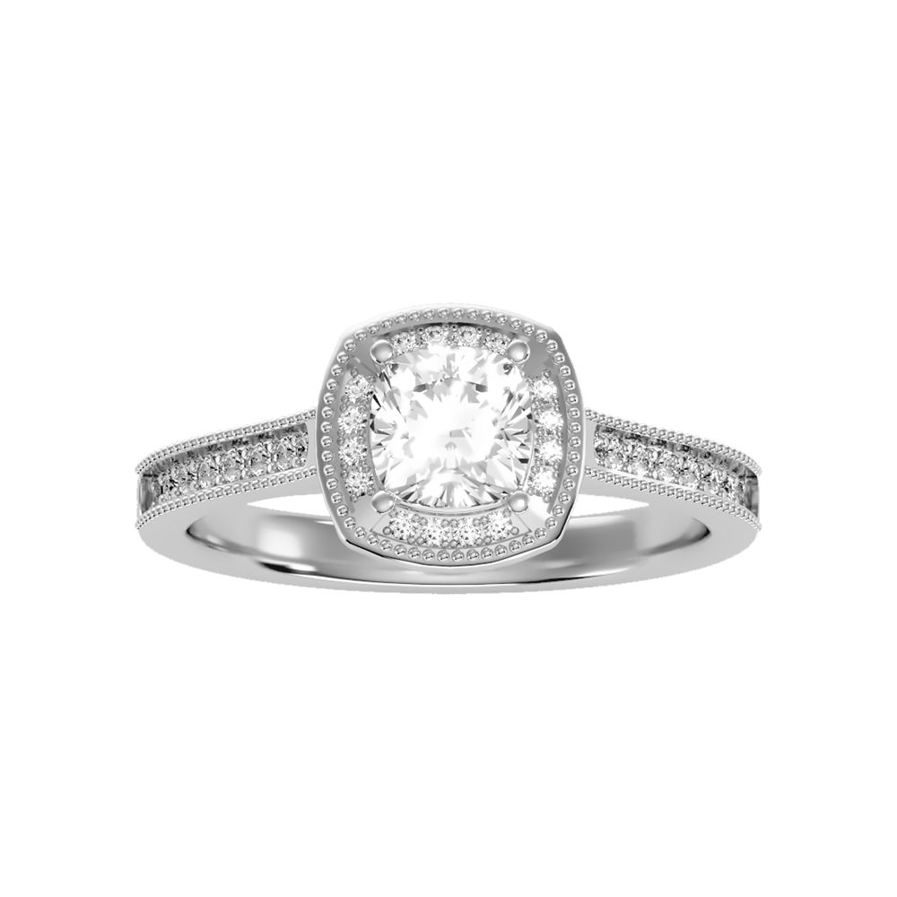 Amy Diamond Halo Ring - Three