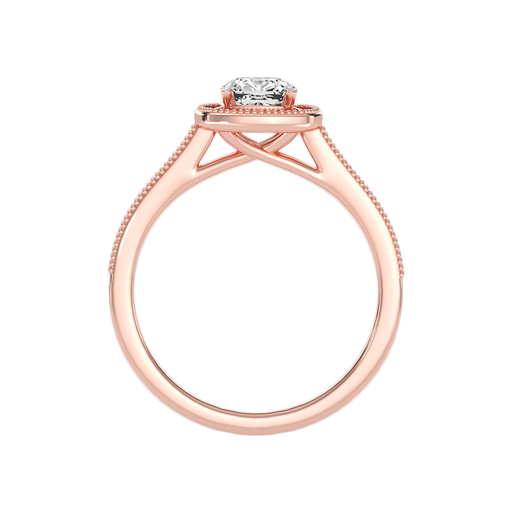 Amy Diamond Halo Ring In 925 Sterling Silver - Six