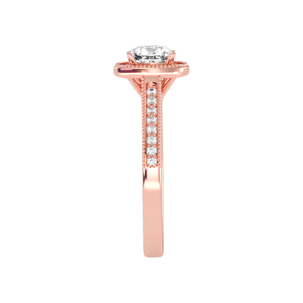 Amy Diamond Halo Ring In 925 Sterling Silver - Eight