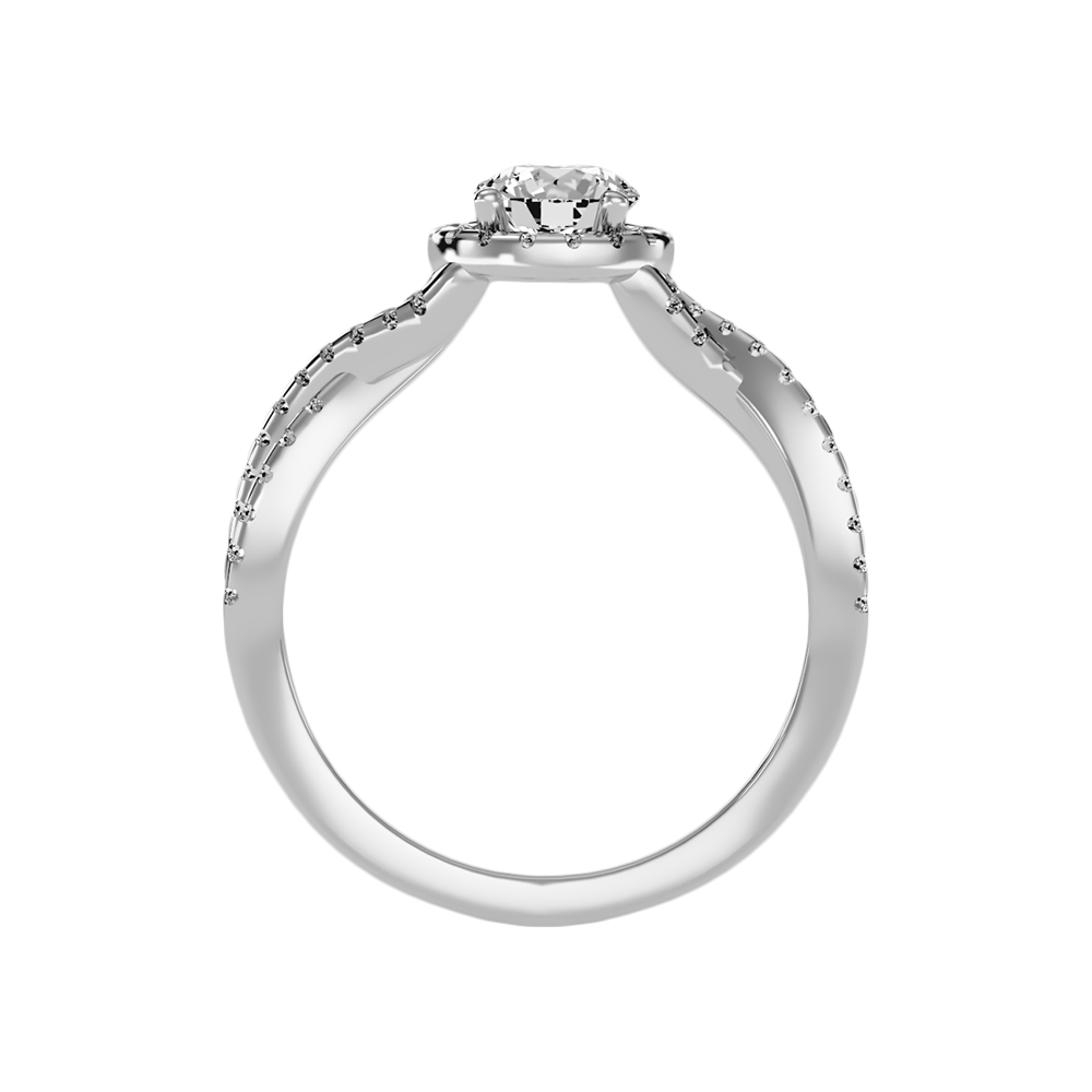 Anaranza Halo Ring In 925 Sterling Silver - Two