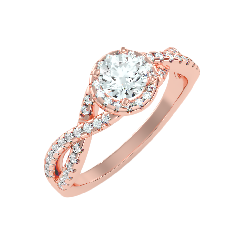 Anaranza Halo Ring In 925 Sterling Silver - Five