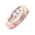 Trinity Men's Three Stone Lab Grown Diamond Band