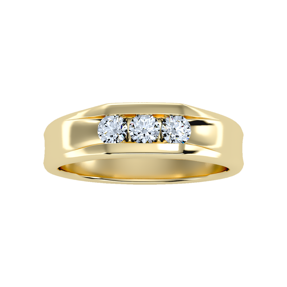 Angelic Men's Broad Band Ring - Ten