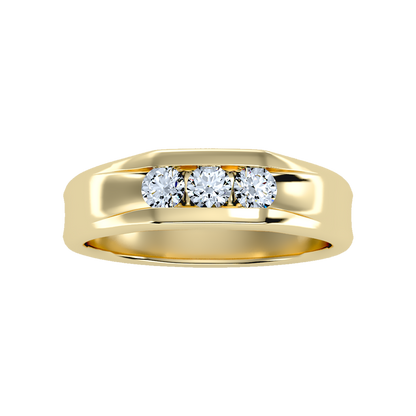 Angelic Men's Broad Band Ring - Ten