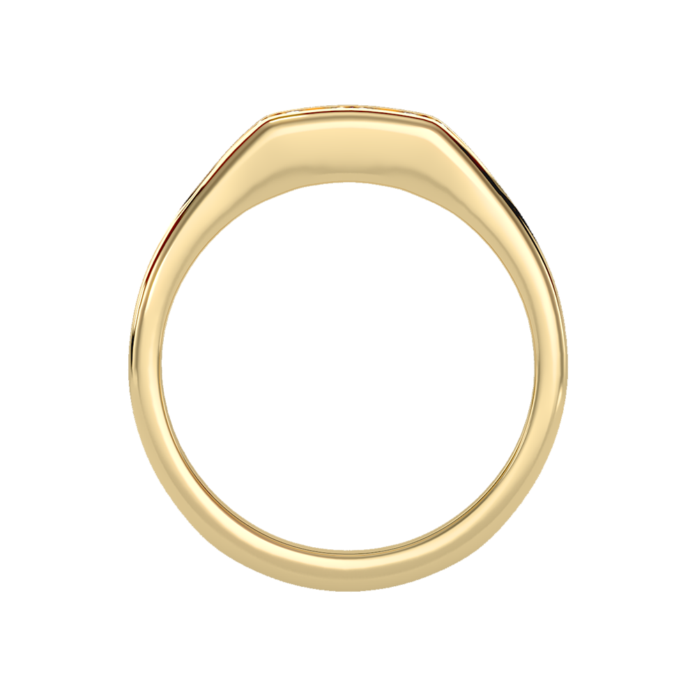 Angelic Men's Broad Band Ring In 925 Sterling Silver - Twelve