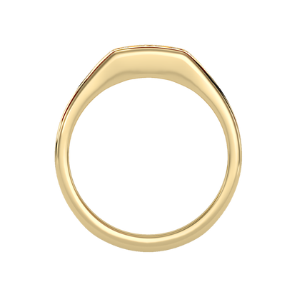 Angelic Men's Broad Band Ring In 925 Sterling Silver - Twelve