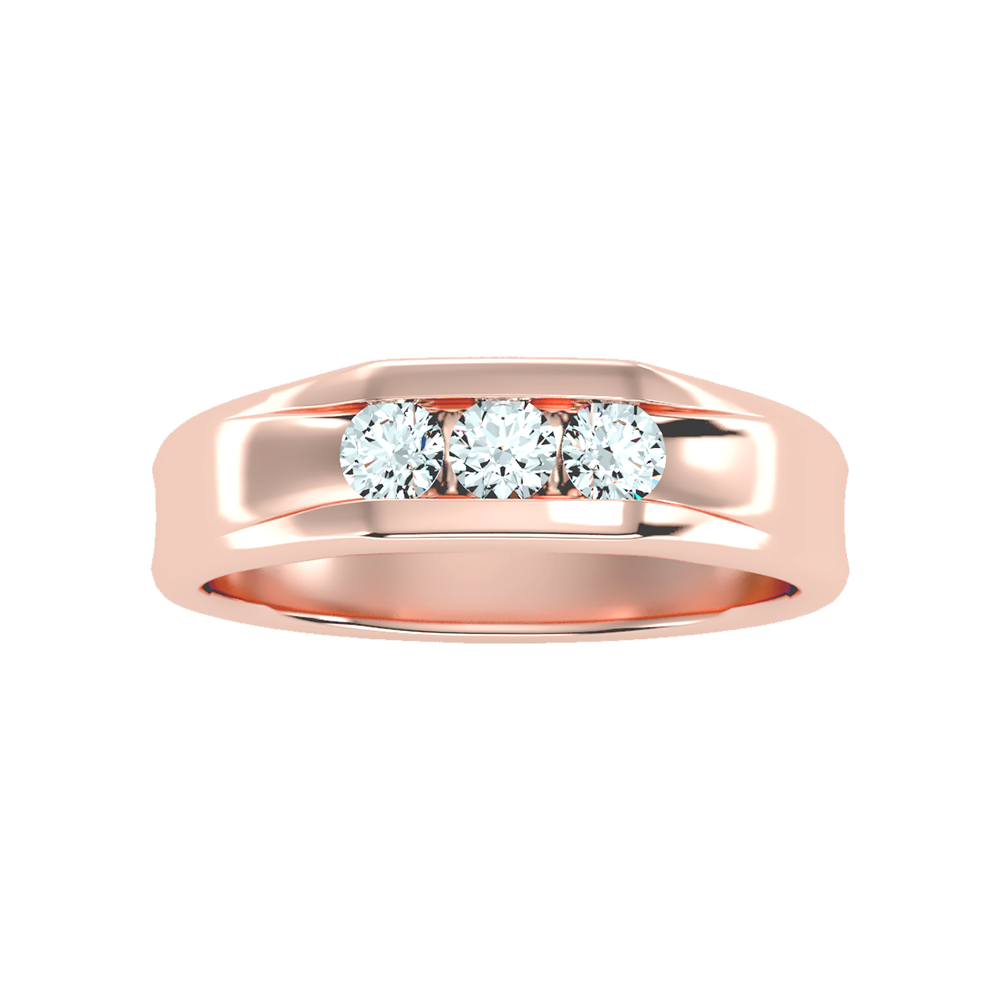 Angelic Men's Broad Band Ring In 925 Sterling Silver - Two