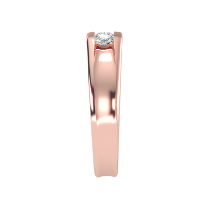 Angelic Men's Broad Band Ring In 925 Sterling Silver - Three