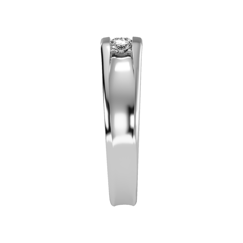 Angelic Men's Broad Band Ring In 925 Sterling Silver - Seven