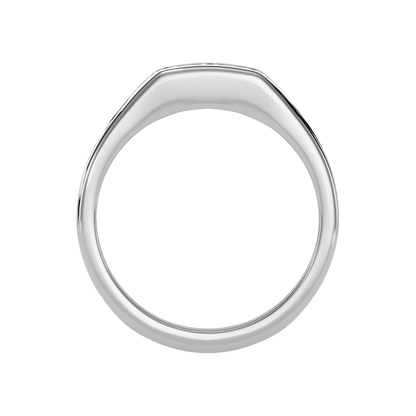 Angelic Men's Broad Band Ring In 925 Sterling Silver - Eight