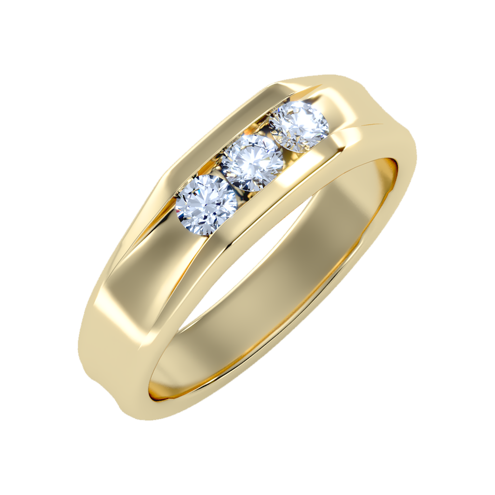 Angelic Men's Broad Band Ring In 925 Sterling Silver - Nine
