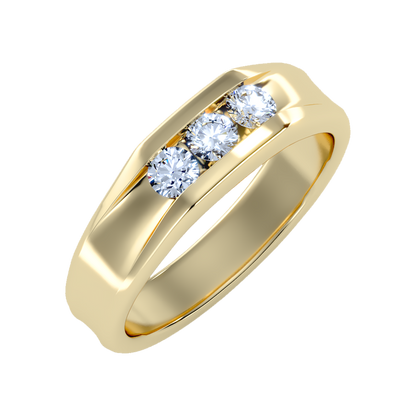 Angelic Men's Broad Band Ring - Nine