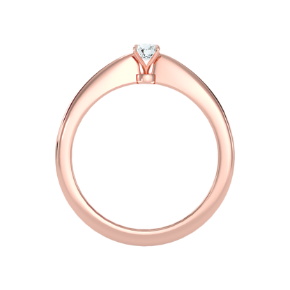 Ange Classic Solitaire Ring In 925 Sterling Silver - Ten