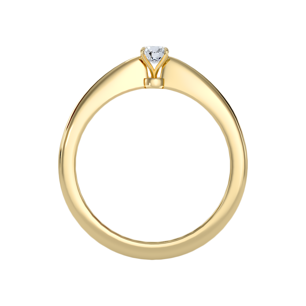 Ange Classic Solitaire Ring In 925 Sterling Silver - Two
