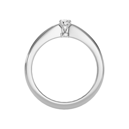 Ange Classic Solitaire Ring In 925 Sterling Silver - Eight