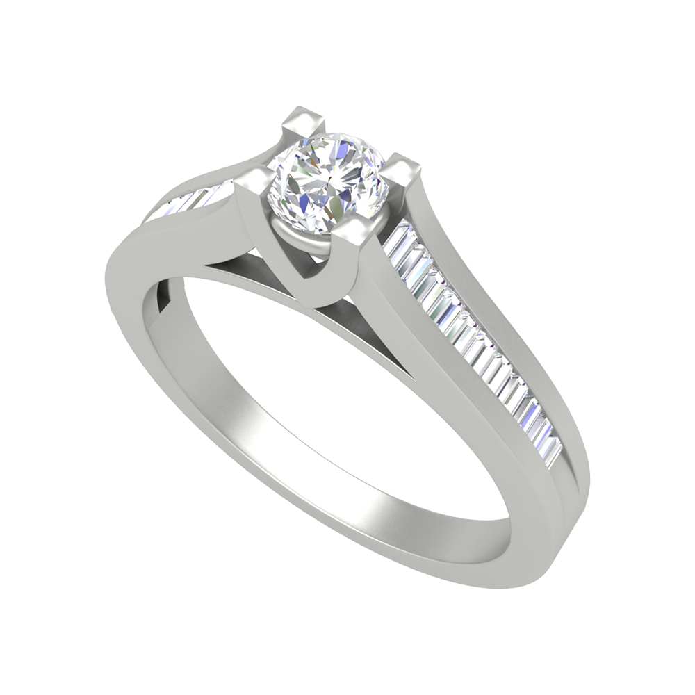 Annie Oval Solitaire Ring In 925 Sterling Silver - One