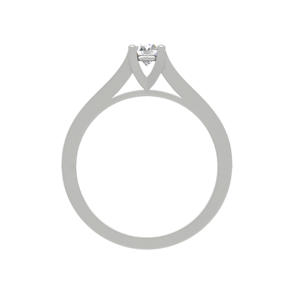 Annie Oval Solitaire Ring In 925 Sterling Silver - Two