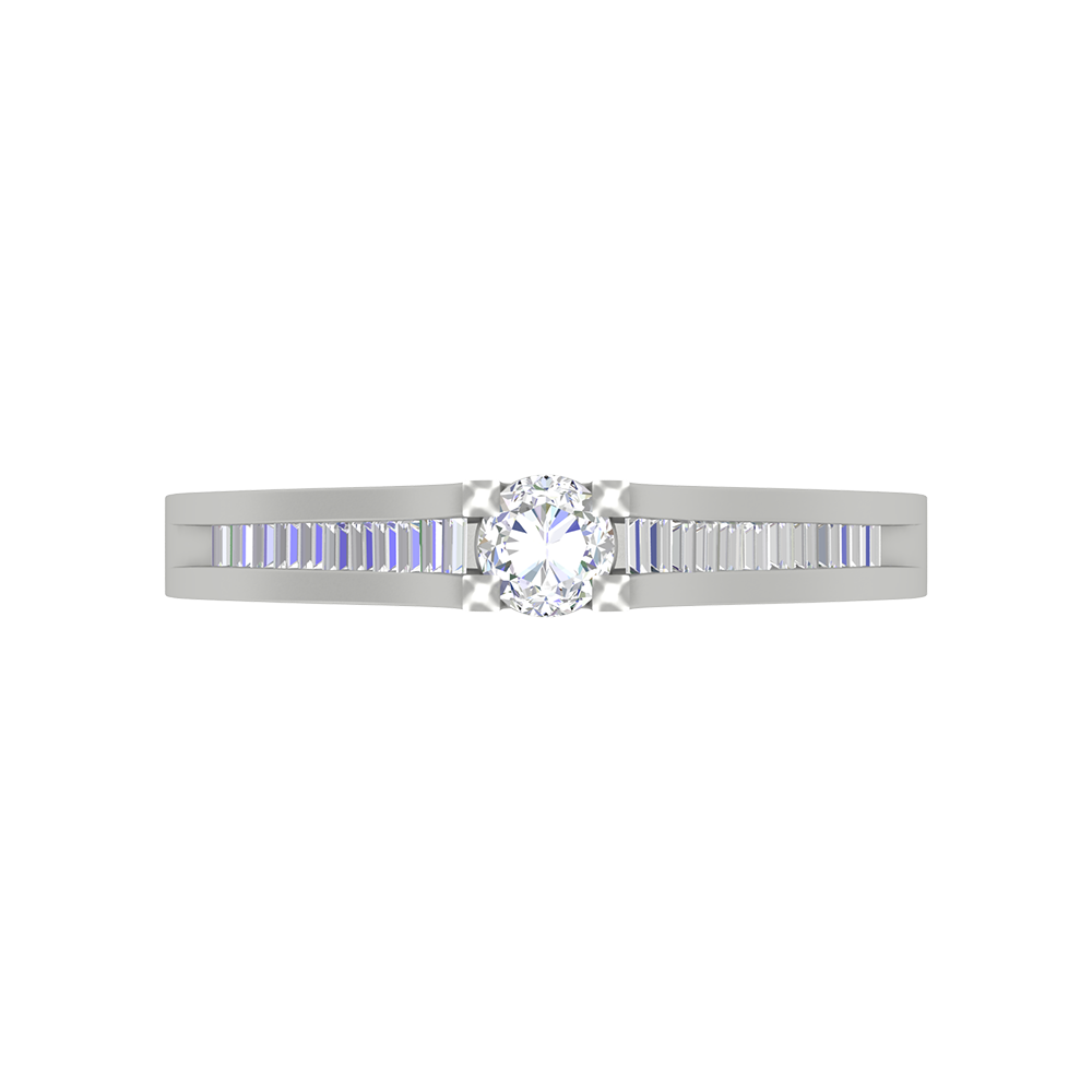 Annie Oval Solitaire Ring In 925 Sterling Silver - Three