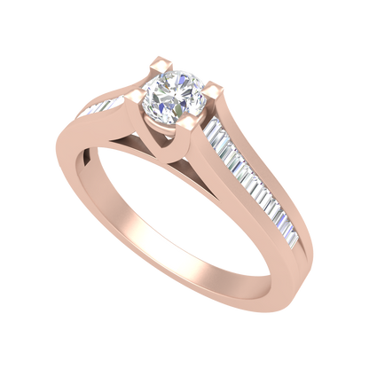 Annie Oval Solitaire Ring In 925 Sterling Silver - Five