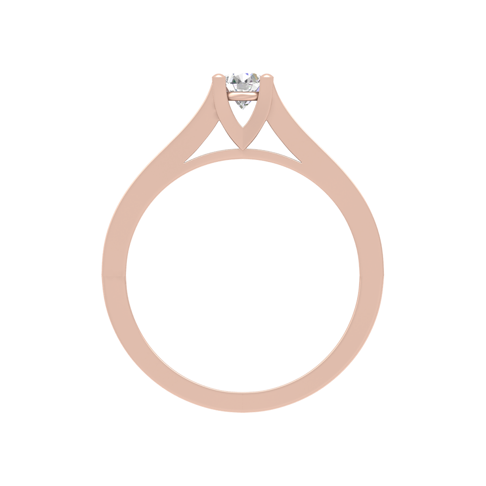 Annie Oval Solitaire Ring In 925 Sterling Silver - Six