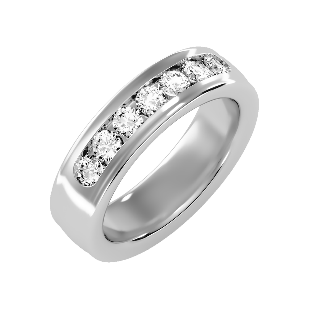 Apex Men's Broad Band Ring In 925 Sterling Silver - One