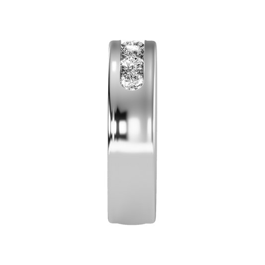 Apex Men's Broad Band Ring In 925 Sterling Silver - Two