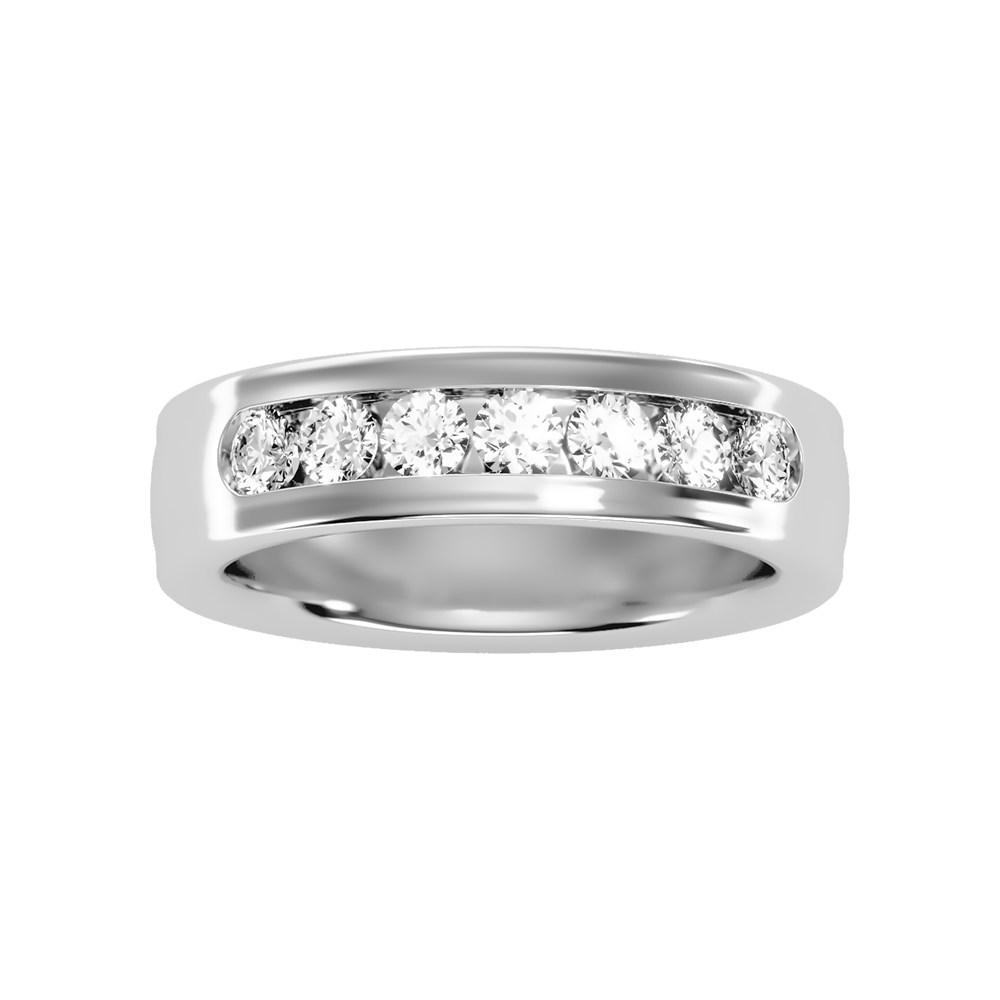Apex Men's Broad Band Ring In 925 Sterling Silver - Three