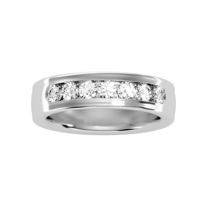 Apex Men's Broad Band Ring In 925 Sterling Silver - Three
