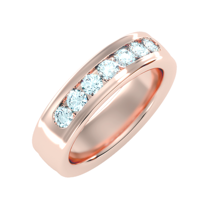 Apex Men's Broad Band Ring In 925 Sterling Silver - Five