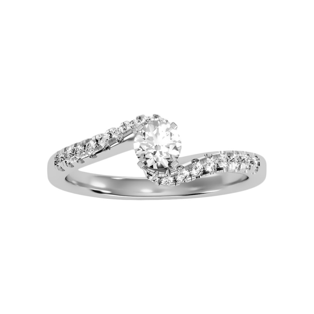 Appealing Solitaire Ring In 925 Sterling Silver - One