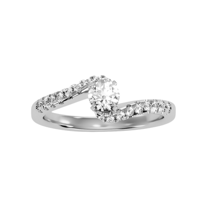Appealing Solitaire Ring In 925 Sterling Silver - One
