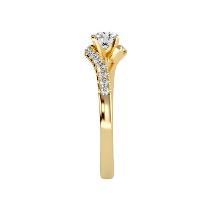 Appealing Solitaire Ring In 925 Sterling Silver - Eleven