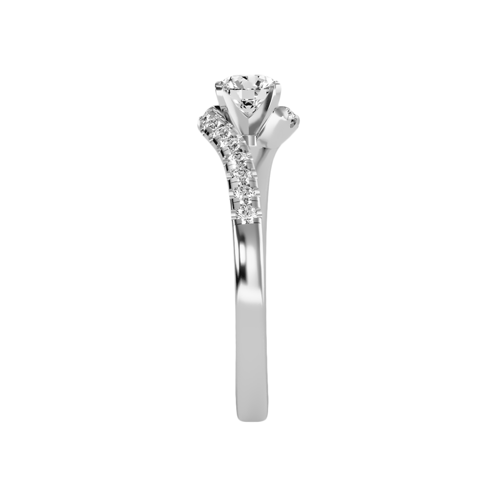 Appealing Solitaire Ring In 925 Sterling Silver - Four
