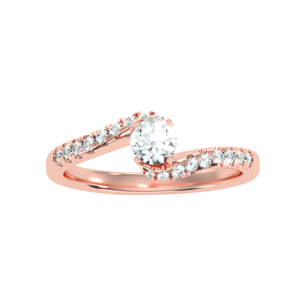 Appealing Solitaire Ring In 925 Sterling Silver - Six