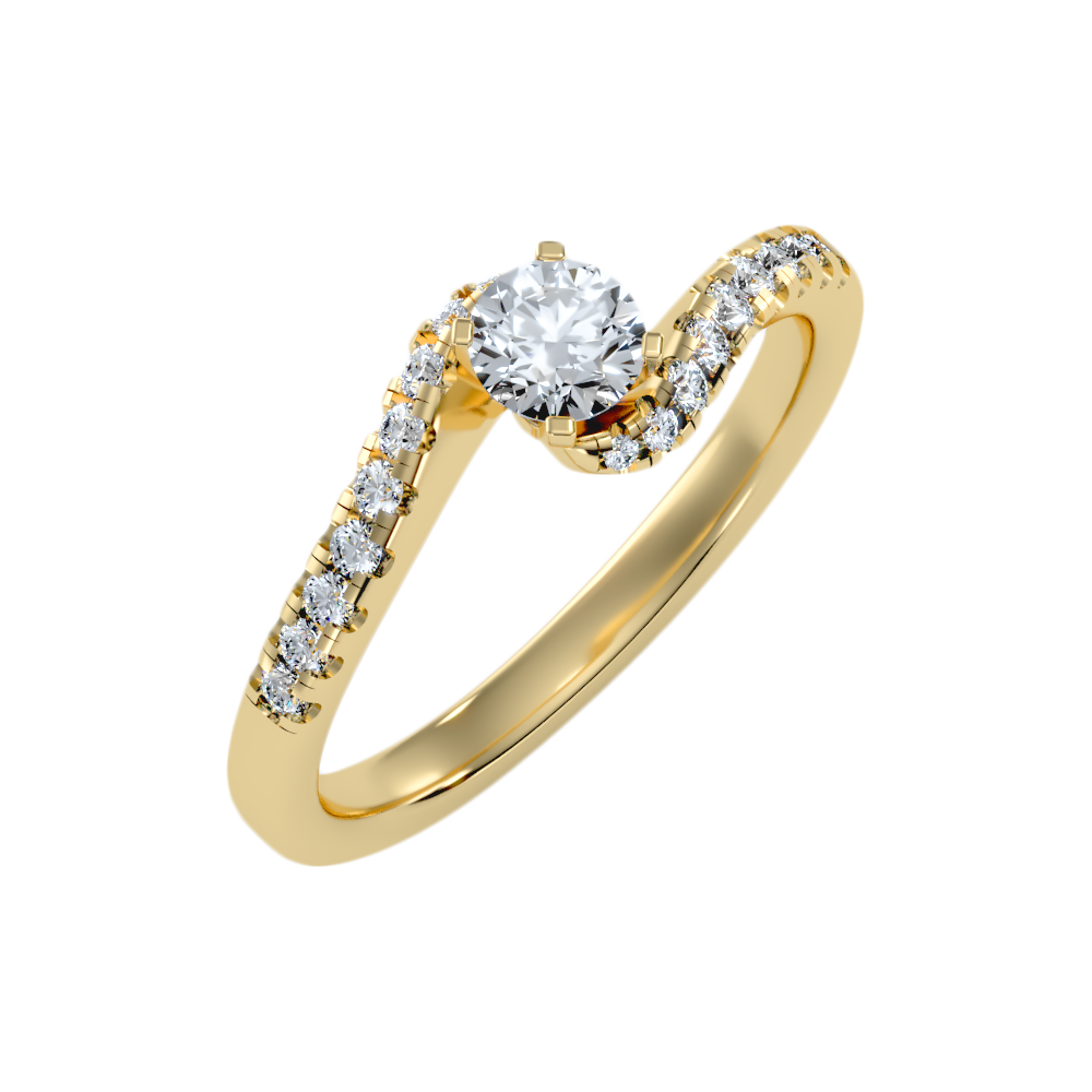 Appealing Solitaire Ring In 925 Sterling Silver - Nine