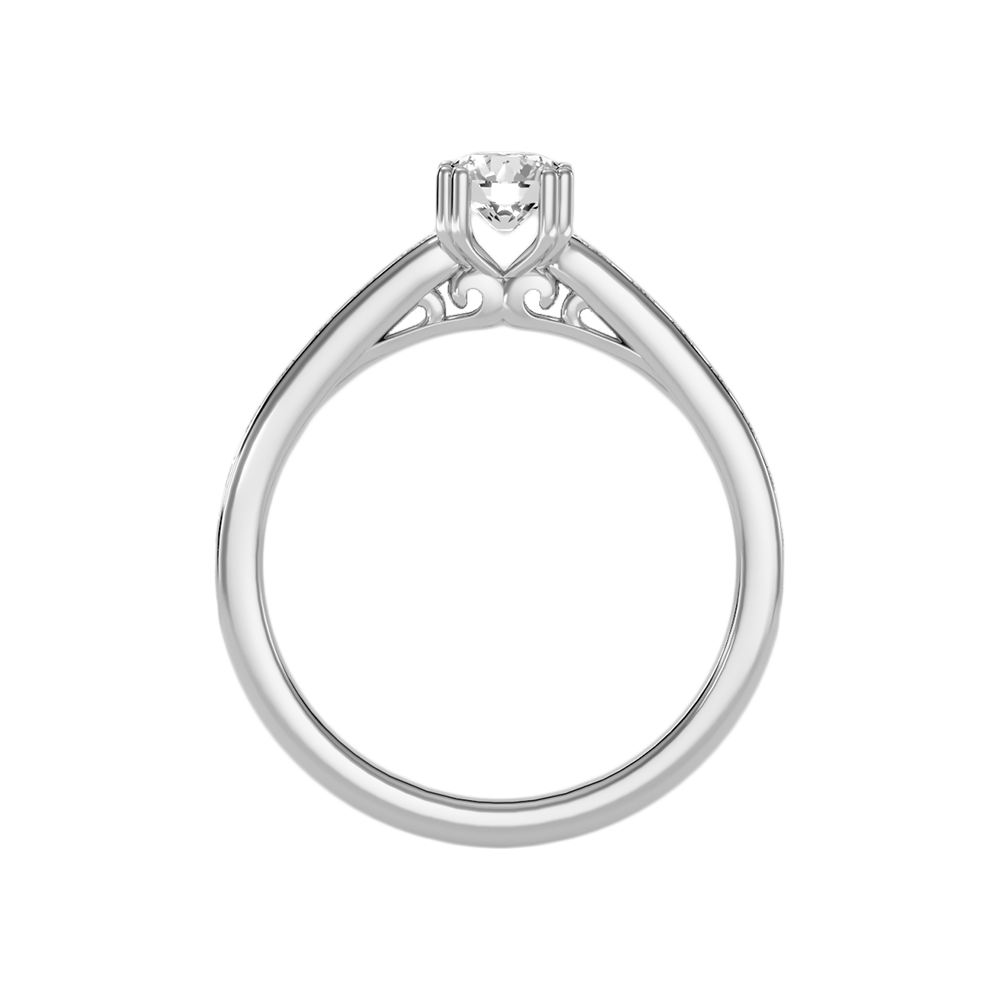 Appropriate Solitaire Ring In 925 Sterling Silver - Two