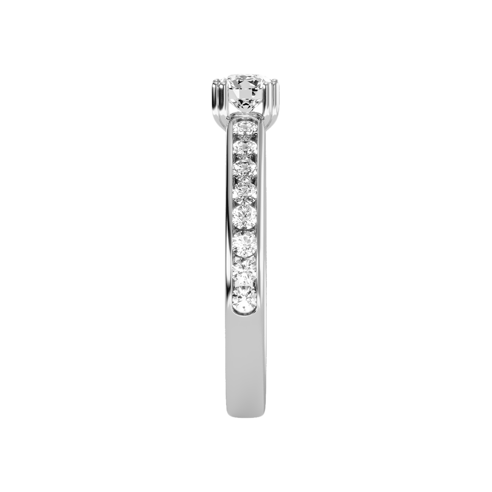 Appropriate Solitaire Ring In 925 Sterling Silver - Four