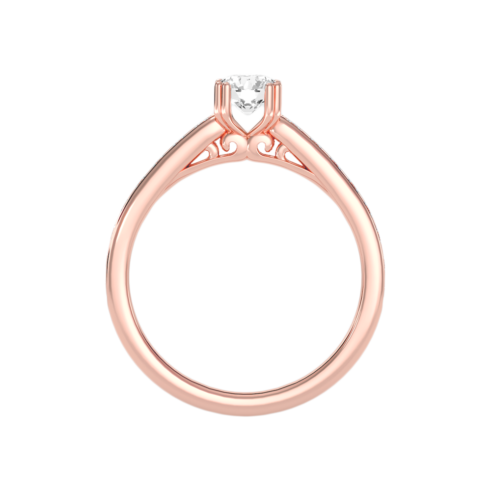Appropriate Solitaire Ring In 925 Sterling Silver - Six