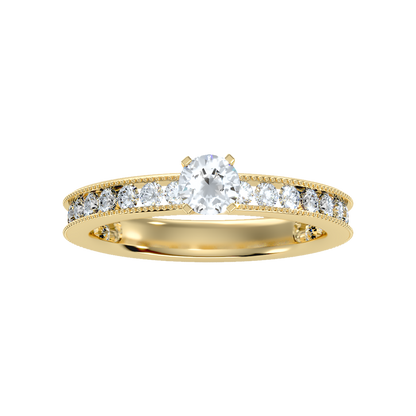 April Solitaire Ring In 925 Sterling Silver - Ten