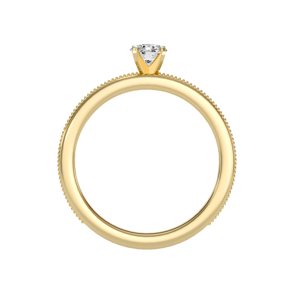 April Solitaire Ring In 925 Sterling Silver - Twelve